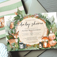 Woodland Baby Shower Invitation