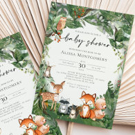 Woodland Baby Shower Invitation