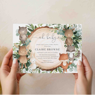 Woodland Baby Shower Invitation