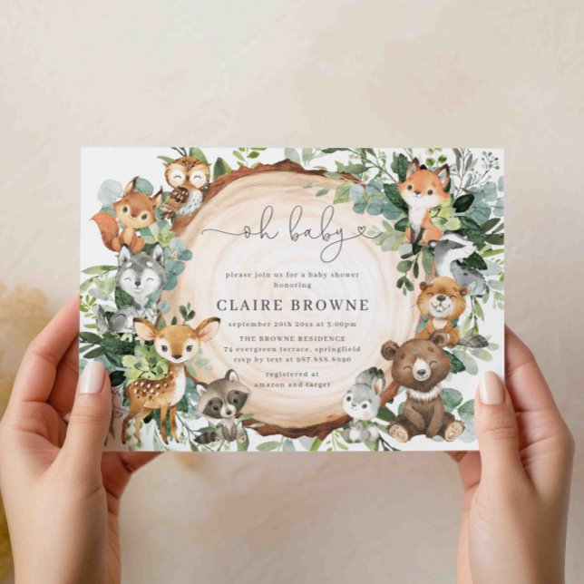 Woodland Baby Shower Invitation (Creator Uploaded)
