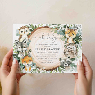 Woodland Baby Shower Invitation