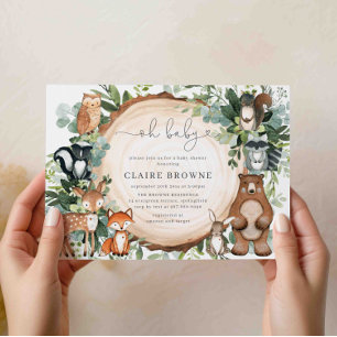 Woodland Baby Shower Invitation
