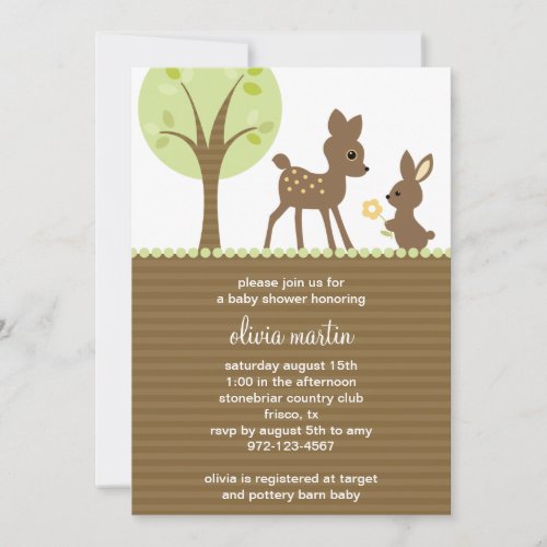 Woodland Baby Shower invitation