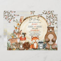 Woodland Baby Shower Invitation Baby Boy Woodland