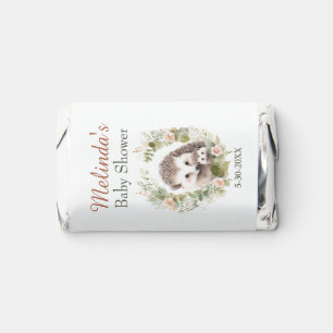 Woodland Baby Shower Invitation with Cute Hedgehog Hershey's Miniatures