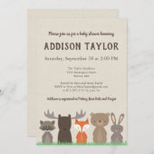 Woodland Baby Shower Invitations (Front/Back)