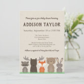 Woodland Baby Shower Invitations (Standing Front)