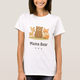 Woodland Baby Shower Mama Bear T-Shirt