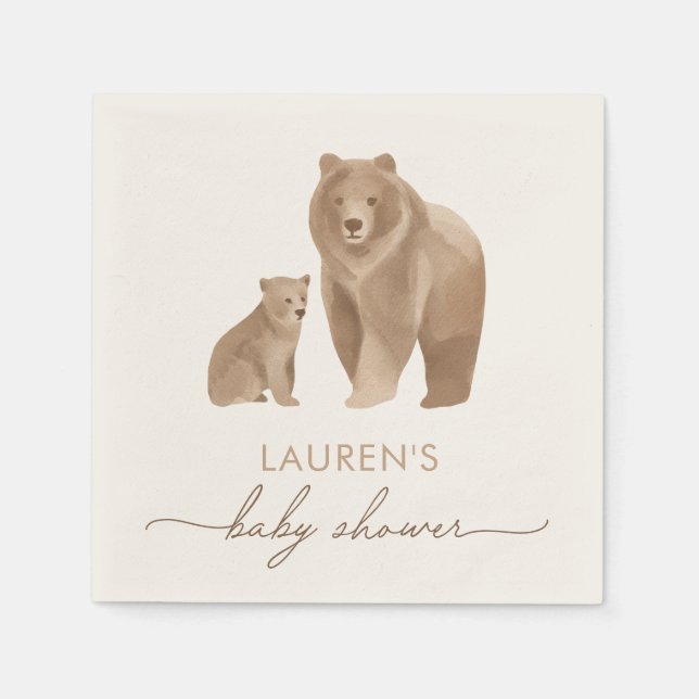 Woodland Baby Shower Napkins (Front)