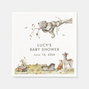 Woodland Baby Shower Napkins