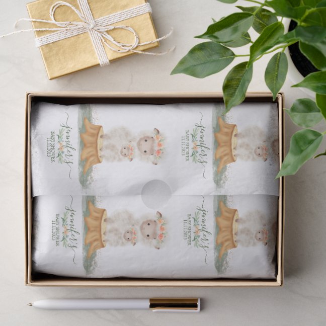 Woodland baby shower package Sheep Tissue Paper