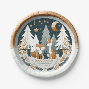 Woodland Baby Shower Paper Plates