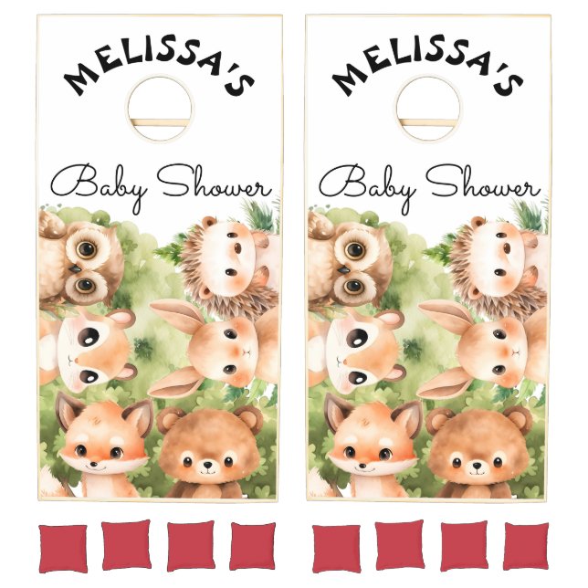 Woodland Baby Shower Party Cornhole Set (Set)