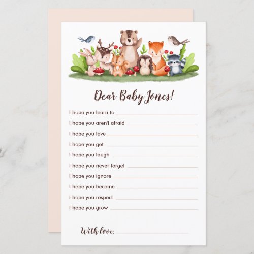 Woodland Baby Shower Party Games Dear Baby Wishes