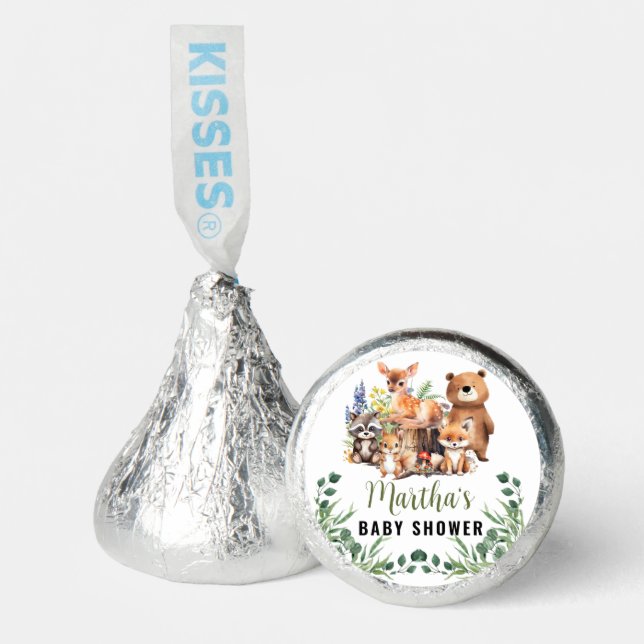 Woodland Baby Shower Party | Woodland animals Hershey®'s Kisses® (Front)