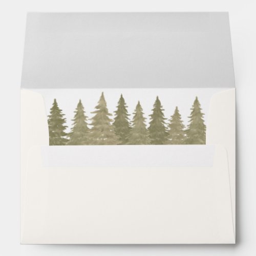 Woodland Baby Shower Pine Tree Envelope