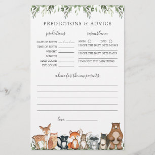 Woodland Baby Shower Predictions and Advice