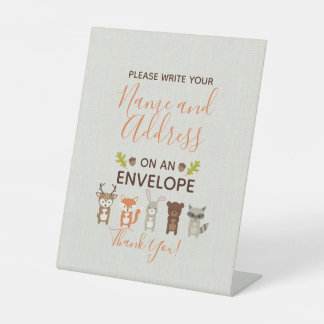 Woodland Baby Shower Return Address Sign