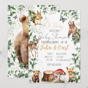 Woodland Baby Shower serries 01 Invitation