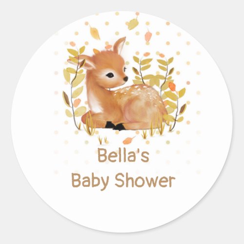 Woodland Baby Shower Stickers