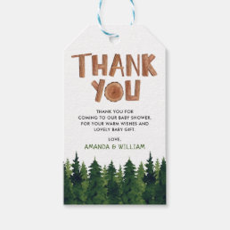 Woodland Baby Shower Thank You  Gift Tags