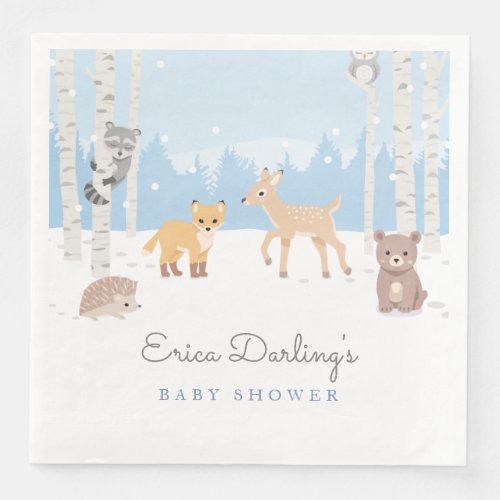 Woodland baby shower theme | winter forest