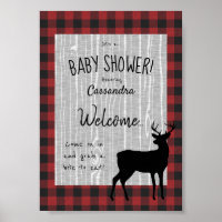 Woodland Baby Shower Welcome Poster