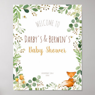 Woodland Baby Shower Welcome sign