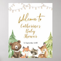Woodland Baby Shower Welcome Sign