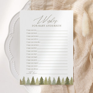 Woodland Baby Shower Wishes for Baby Invitation