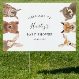 Woodland Baby Shower Yard Sign
