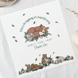 Woodland Baby's First Year Photo Album<br><div class="desc">Capture the enchantment of your baby's first year with our Customizable Woodland Storybook Baby Shower Binder. This personalized binder serves as a perfect keepsake for collecting mementos and photos. The cover showcases a sleeping fox beside an open storybook, adorned with the phrase "this is the beginning of a beautiful story"....</div>