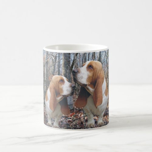 Woodland Basset Hound Coffee Mug