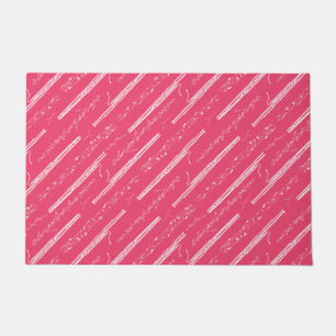 Woodland Bassoon Music Gift Band Orchestra Pink Doormat