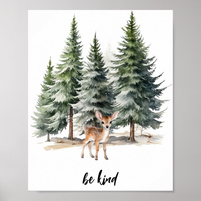 Woodland Be kind Nursery Poster (Front)