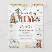 Woodland Bear Animals Boys Baby Shower Invitation (Front)