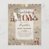 Woodland Bear Animals Boys Baby Shower Invitation (Front)