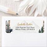 Woodland Bear Baby Shower Adventure Return Address Label