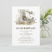 Woodland Bear Baby Shower Invitation (Standing Front)