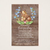 Woodland Bear Book for Baby Card (Front)