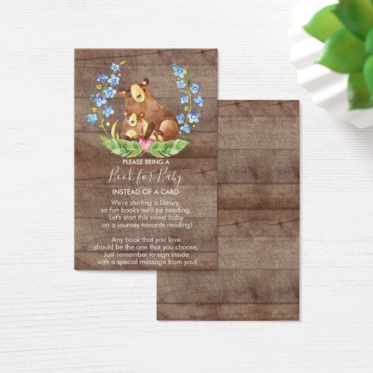 Woodland Bear Book for Baby Card (Desk)