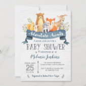 Woodland Bear Boy Baby Shower Invitation (Front)