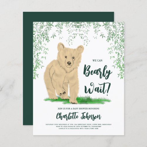 Woodland Bear Cub Greenery