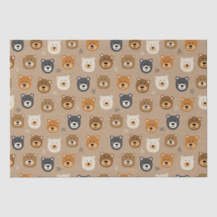 Woodland Bear cute kids Tissue Paper