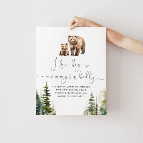 Woodland bear how big is mommys belly game poster