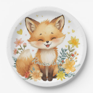 Woodland Bear Neutral Pastel Birthday Party Boy Paper Plates
