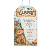 Woodland Bear One Happy Camper 1st Birthday