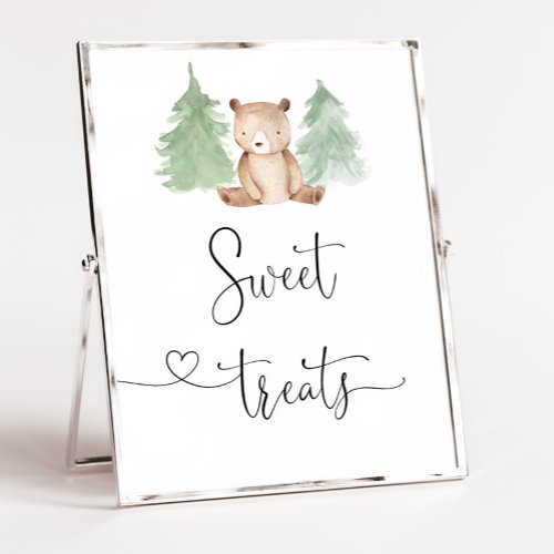 Woodland bear Sweet treats Poster