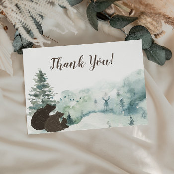 Woodland Bear Thank You Momma & Pappa by MaggieMart at Zazzle