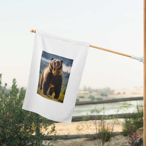 Woodland Bear Welcome Flag